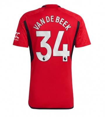 Manchester United Donny van de Beek #34 Koszulka Podstawowych 2023-24 Krótki Rękaw